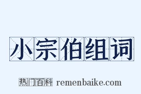 小宗伯组词是什么意思的图片